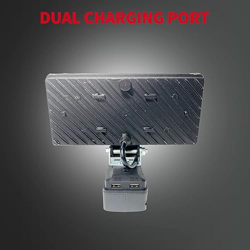 Miniatura 7 de BANUQUE Luz de trabajo para batería Milwaukee m18 de 18 V, linterna para Milwaukee M18, luces de inundación LED portátiles inalámbricas de 160 W