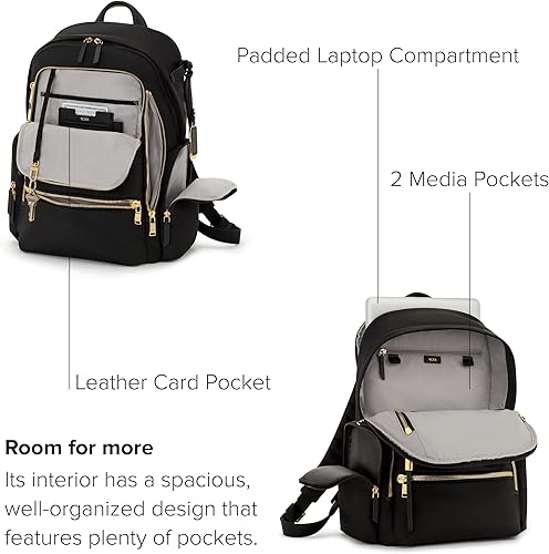 Miniatura 3 de TUMI - Mochila Voyageur Celina - Mochila para hombre y mujer - Bolsa de viaje, Hardware negro y dorado, Voyageur Celina Mochila