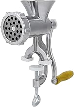 Manual Meat Grinder, Multifunctional Heavy Duty Meat Mincer Sausage Stuffer, Hand Crank Food Grinding Machine with Tabletop Clamp, Dish Washer Safe, for Meat, Sausage, Home Use