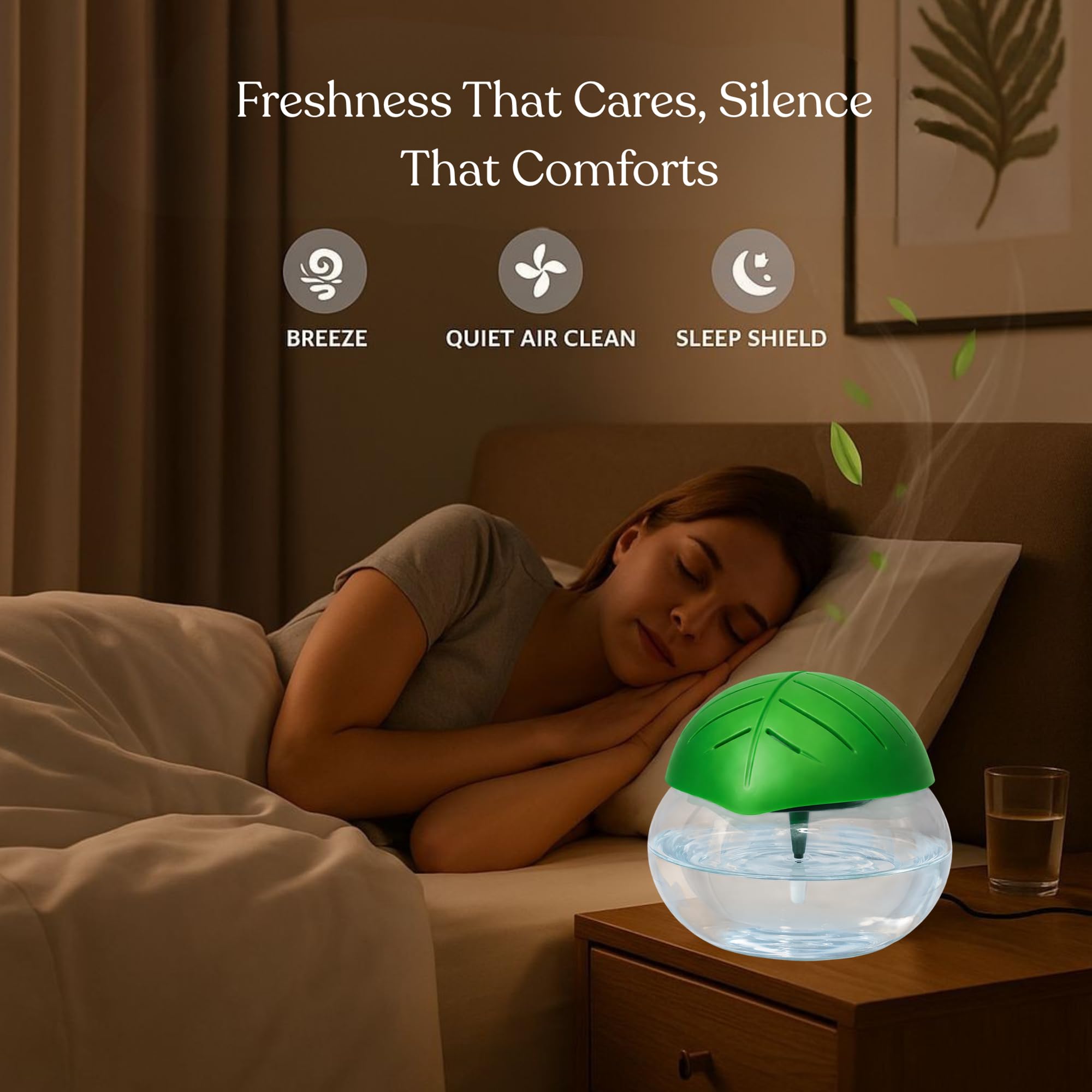 KROZENT Portable 3-in-1 Green Air Revitalizer | Aroma Diffuser with Free Aroma Oil | Humidifier with 1800ml Tank for Home, Office, Bedroom & Spa (2 Pack, Humidifier with Lemongrass) 2