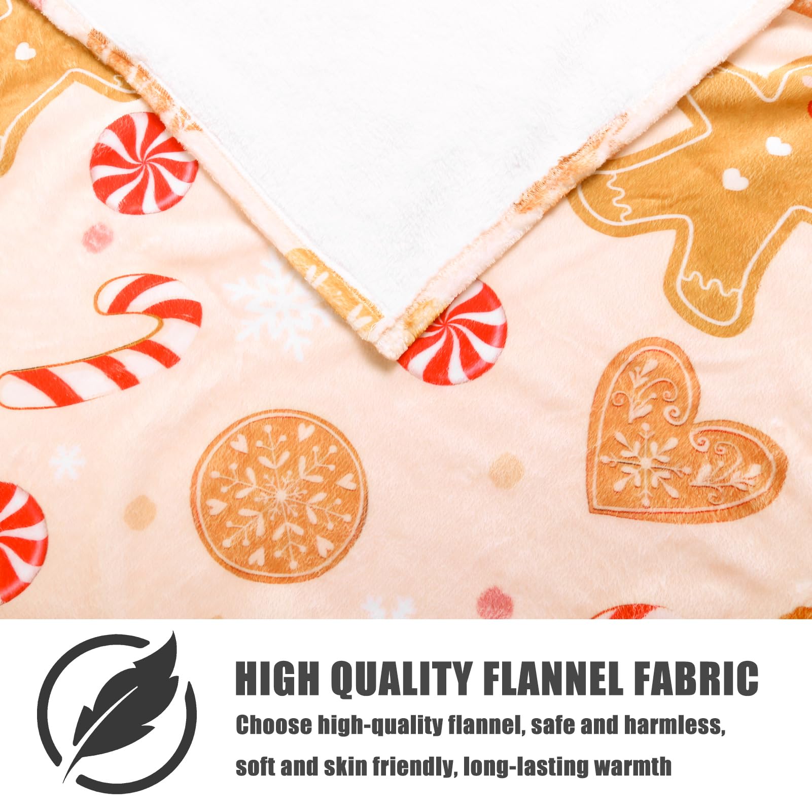 Coperta natalizia, soffice coperta per divano, letto, divano (130 x 150 cm), coperta natalizia e copriletti, peluche, invernale, accogliente, festività, alce fiocco di neve (Kachi)