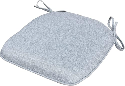 Miniatura 2 de COZPLEN Cojín antideslizante para silla al aire libre, bistró en forma de U, cojines de asiento de metal con lazos, 14 x 14 pulgadas, juego de 2,