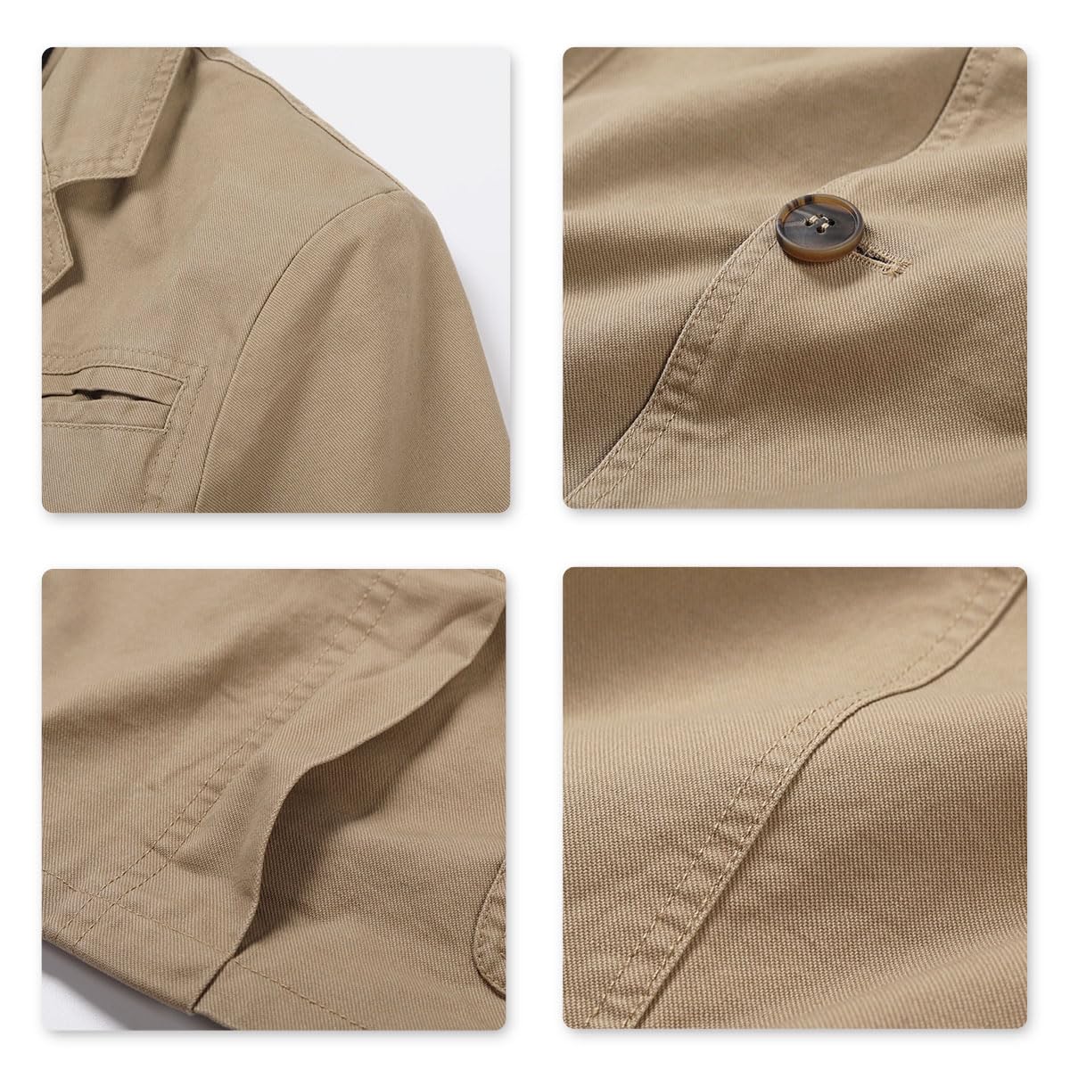Allthemen Blouson Homme Veste Jacket Slim Blazer Veston Casual