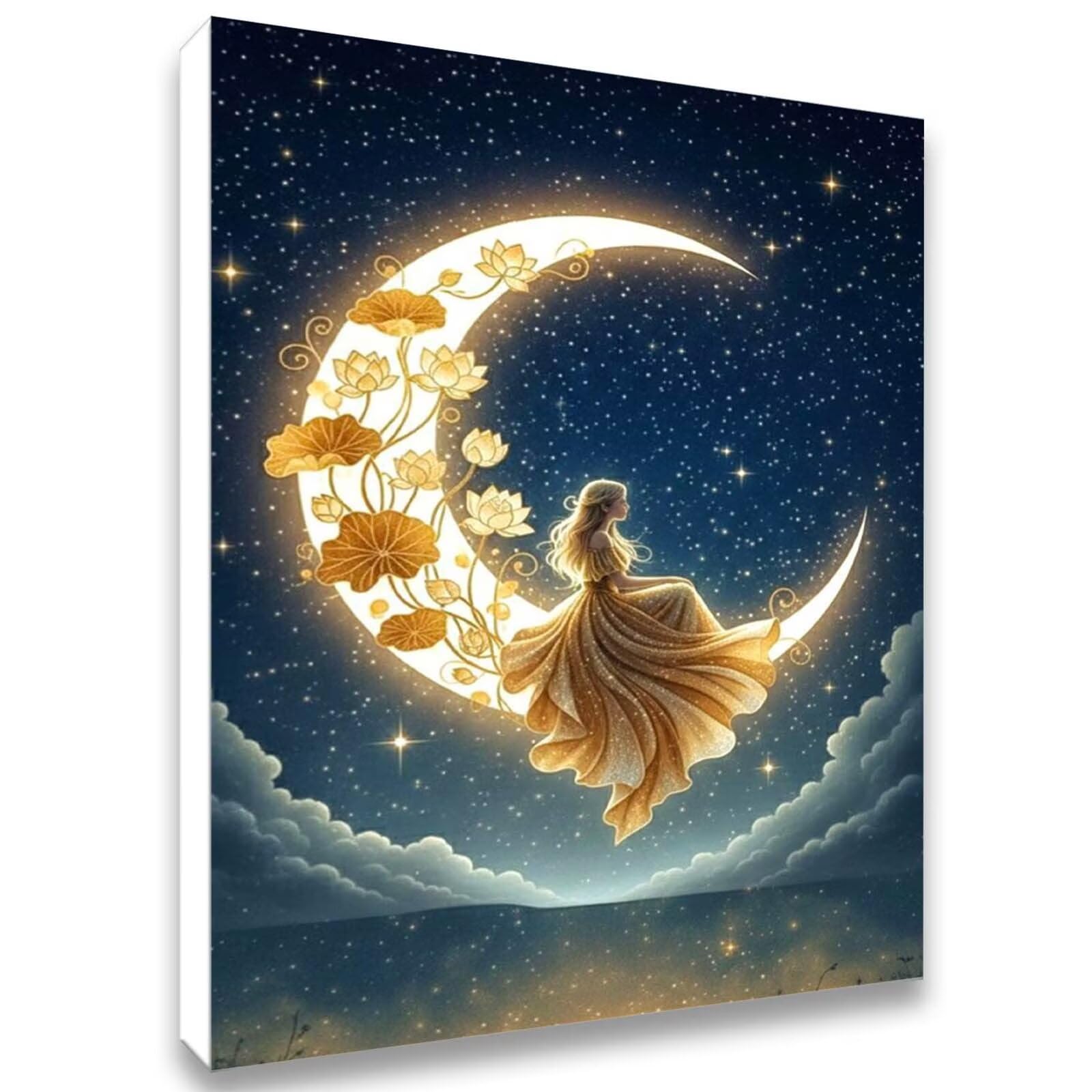 lune Peinture Numero Adulte, Avec Pinceau and Acrylique - 80x100cm j0-437