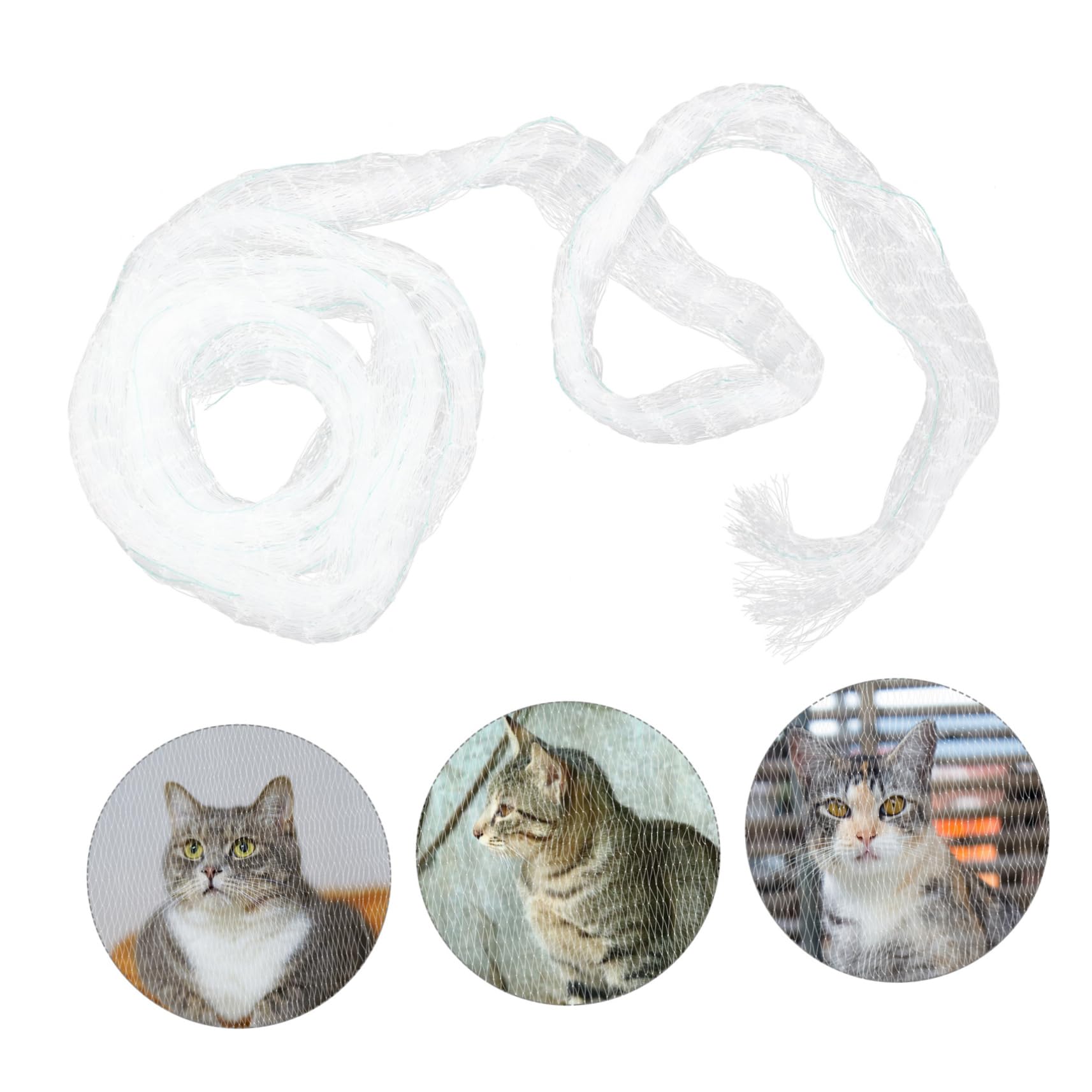 Toddmomy Katzennetz für Balkon Katzennetz für Balkon Drahtverstärkt Transparent aus Nylon Weiß Sturzschutz für Hunde und Katzen für Fenster und Dach