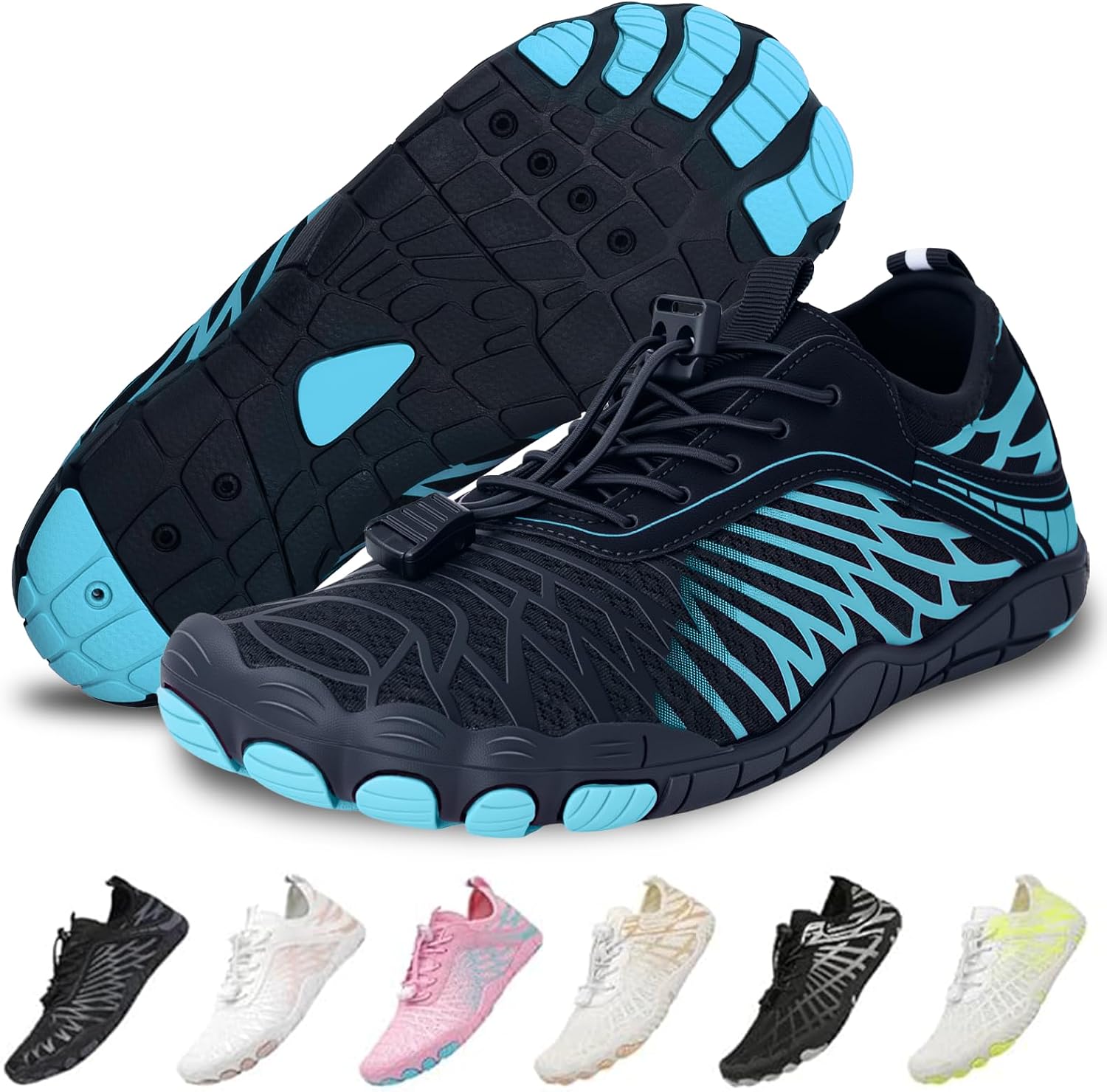 Barefoot Shoes for Women & Men, Grounded Walking Hiking Barefoot Shoes, Wide Toe Box Non-Slip Water Athletic Footwear, Comfortable Vitality Barefoot Footwear, Trail Running Sneakers Unisex
