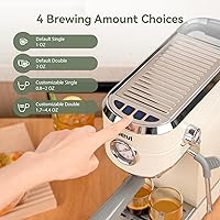 Vista 4 de Gevi Espresso Machine 20 Bar with Grinder, Professional Espresso Maker with 35 Precise Grind Settings Burr Coffee Grinders Combos, Super-Automatic