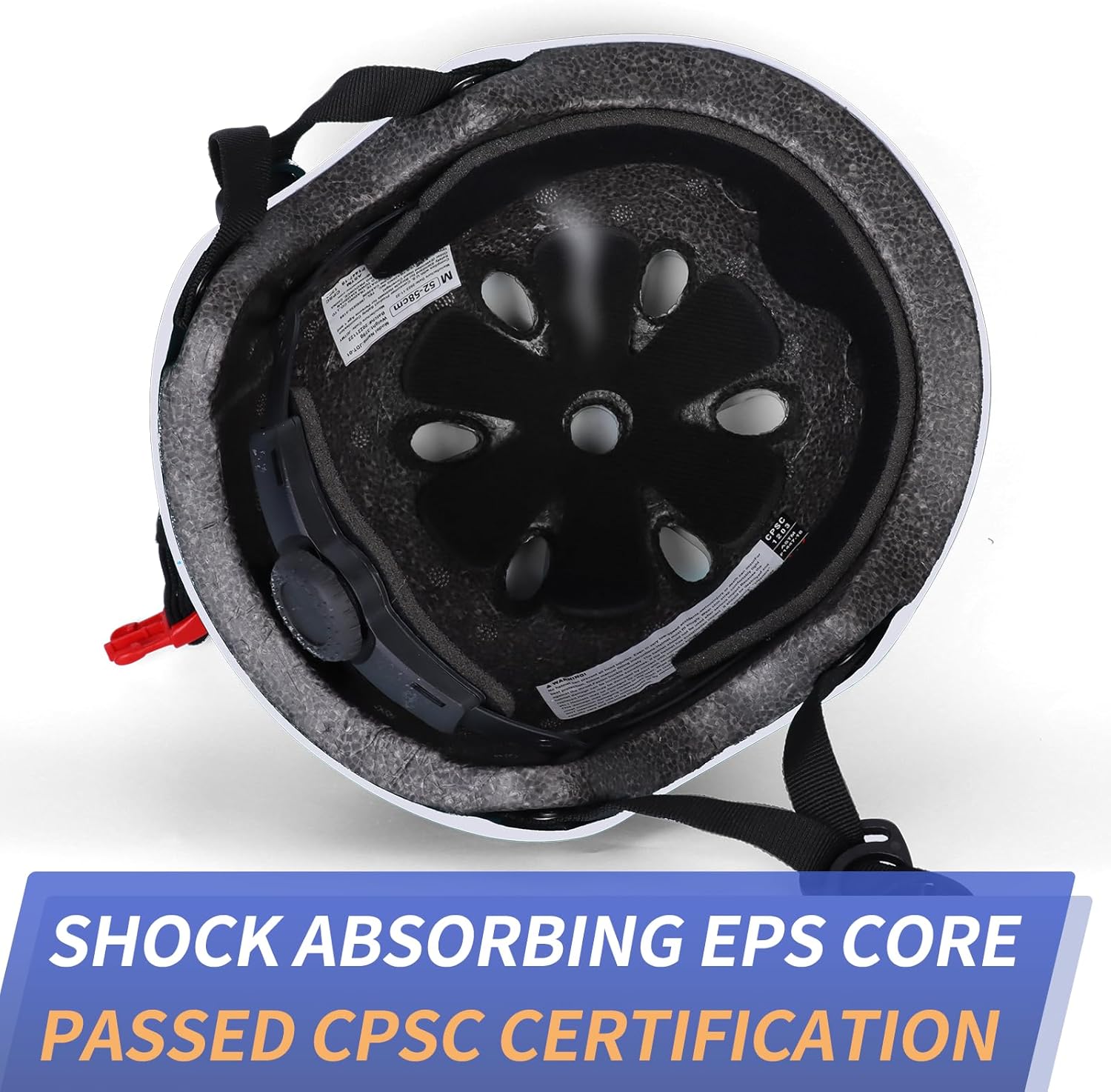 BURSUN Kids Bike Helmet Ventilation & Adjustable Toddler Helmet for Ages 2-14 Kids Boys Girls Multi-Sport Helmet for Skateboard Roller Skateing Bicycle Scooter blance Bike - Image 6