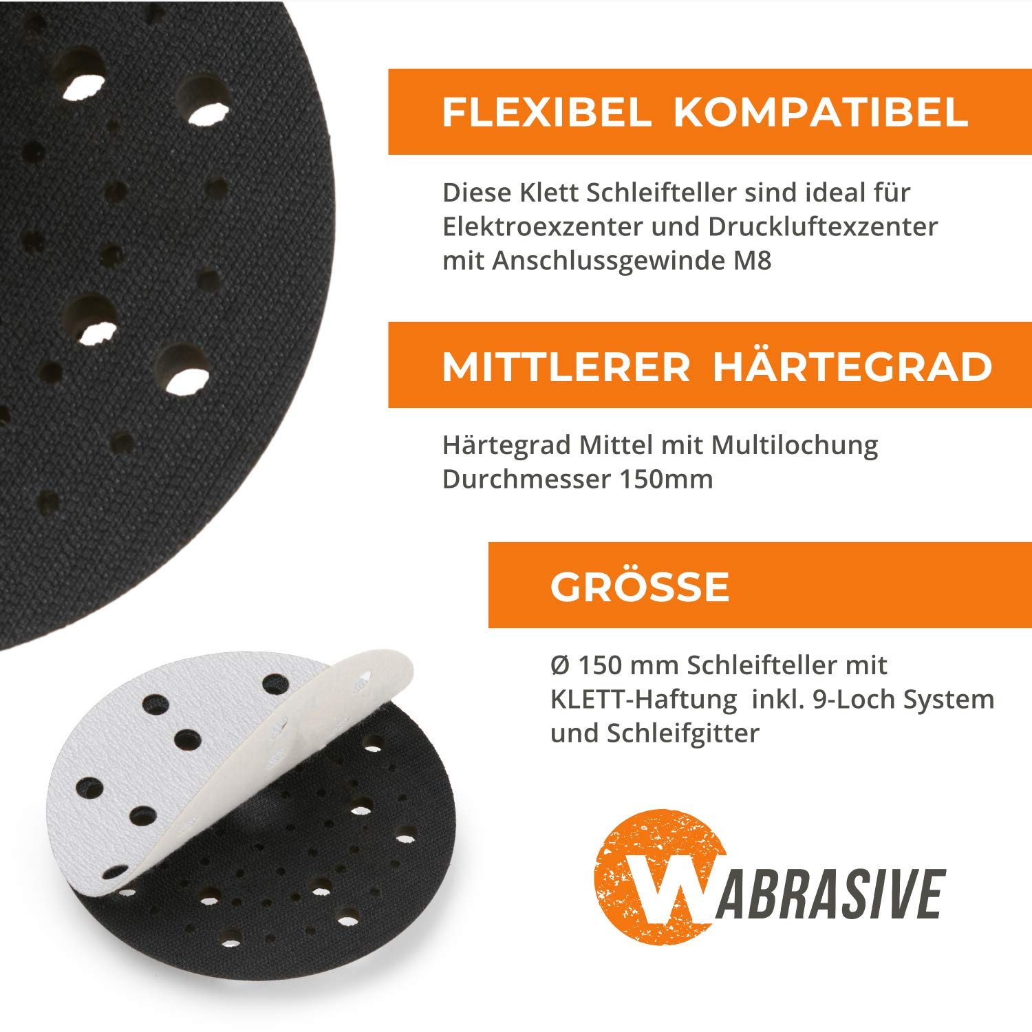 Wabrasive K2000 Schuurschijven voor nat en droog 150 mm, klittenband, 15 gaten, 50 stuks, nat schuurpapier voor auto- en carrosseriereparaties van Wabrasief, geschikt voor excentrische schuurmachines Wabrasive K2000 Schuurschijven voor nat en droog 150 mm, klittenband, 15 gaten, 50 stuks, nat schuurpapier voor auto- en carrosseriereparaties van Wabrasief, geschikt voor excentrische schuurmachines