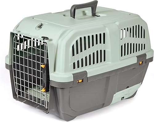 Midwest Homes for Pets Skudo - Transportador de plástico para gatos de 24 pulgadas con bandeja de arena integrada