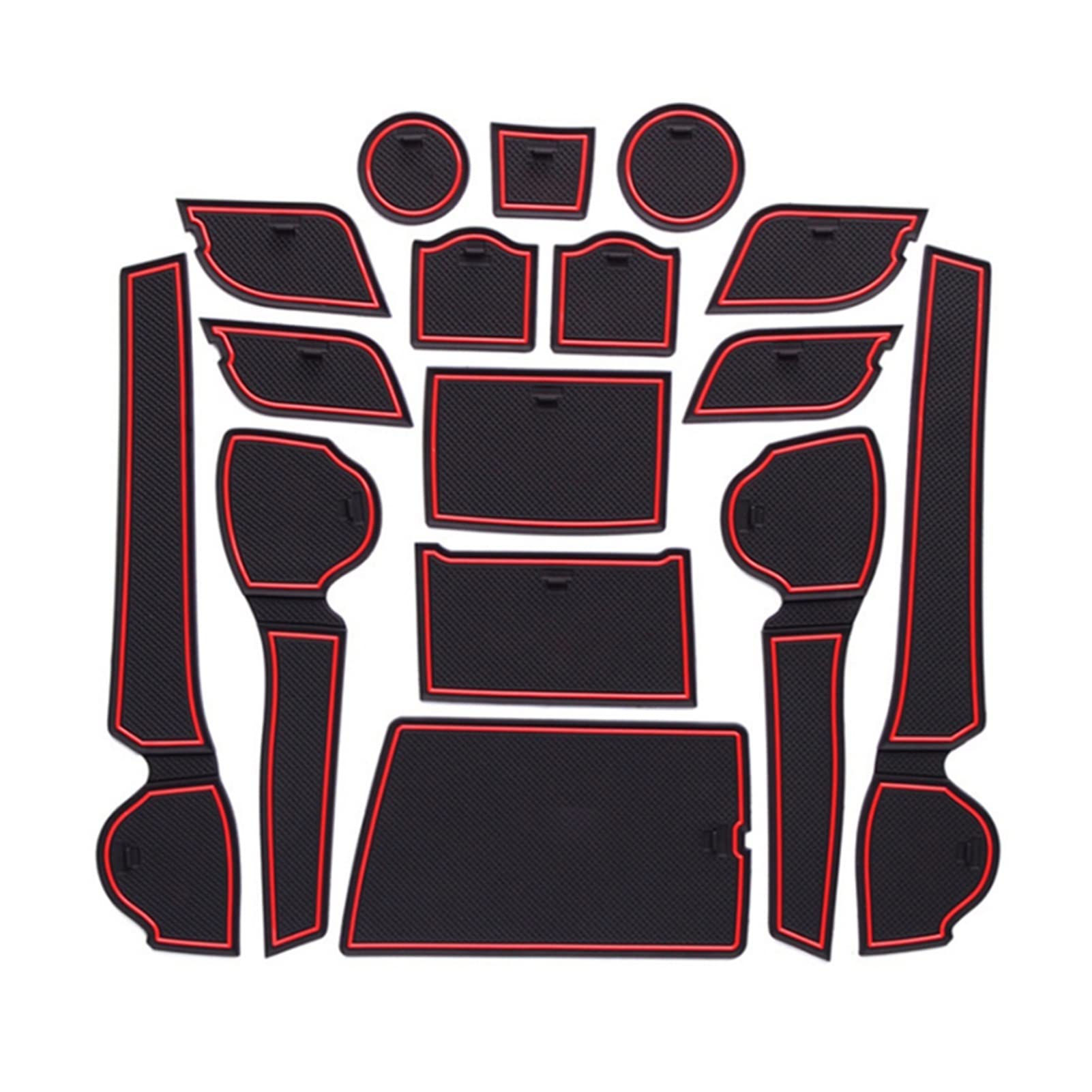 Door Groove pad مكافحة الانزلاق باب الأخدود حصيرة ل K & IA Optima K5 SW JF. 4th جنرال MK4 2016-2019. بوابة فتحة لوحة عدم الانزلاق الحصير كأس (Color : Red)