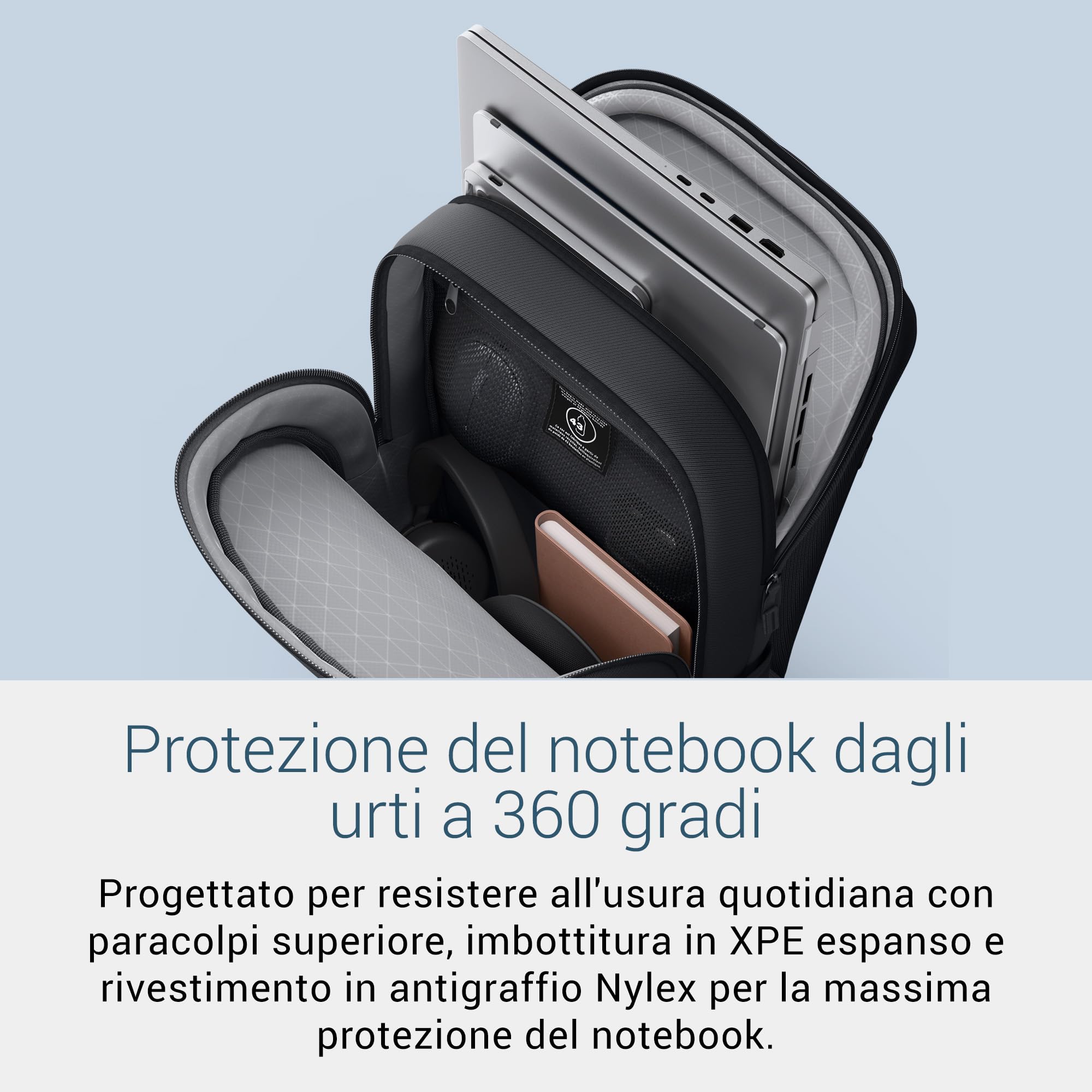 Dell Pro EcoLoop Zaino CP5626, per Notebook 14"-16", 23L, 53% Materiali Riciclati, Scomparto Imbottito, Interno Antigraffio, Cerniere Impermeabili, Nero