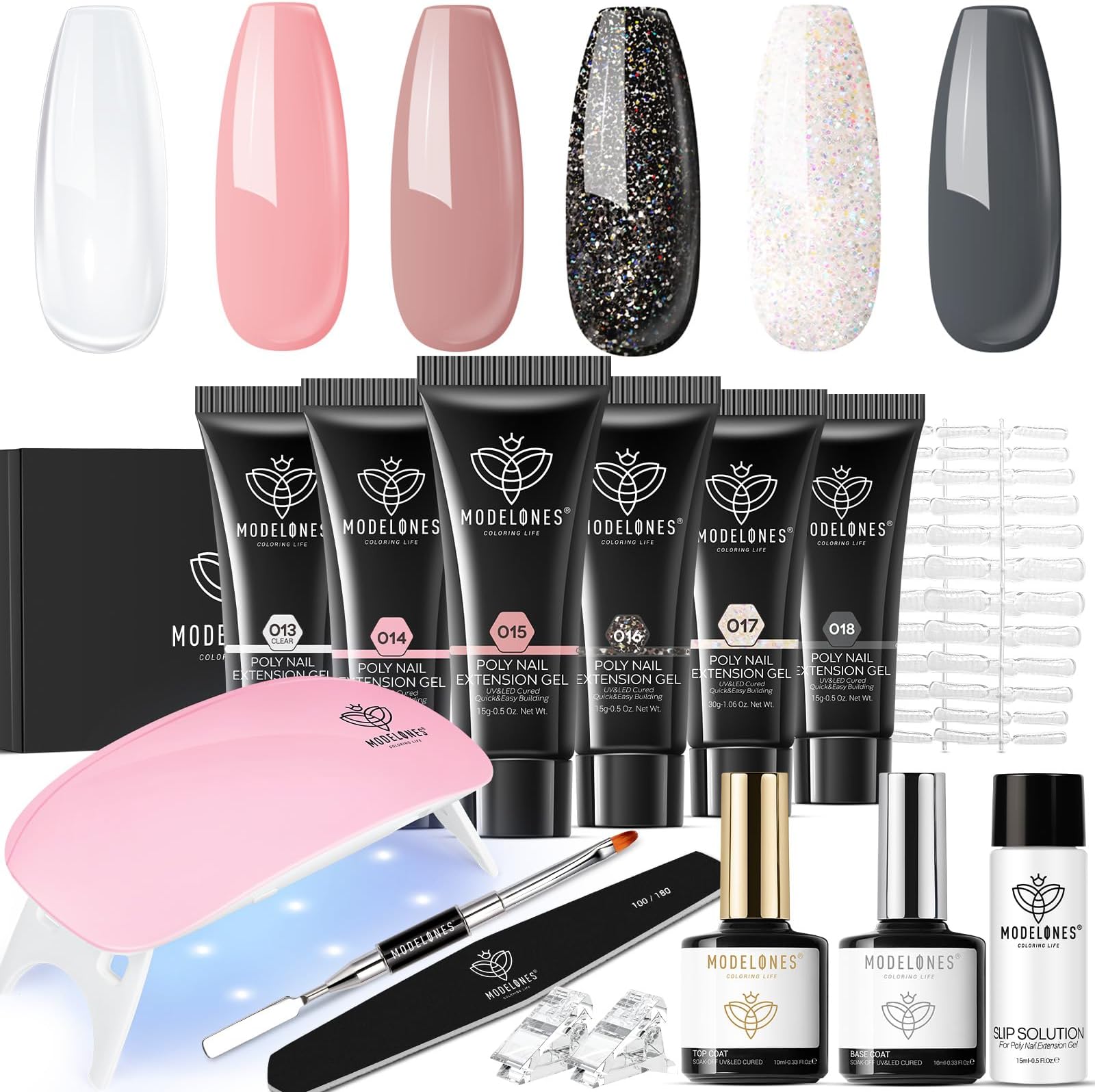 Nude Grey Poly Nail Gel Kit