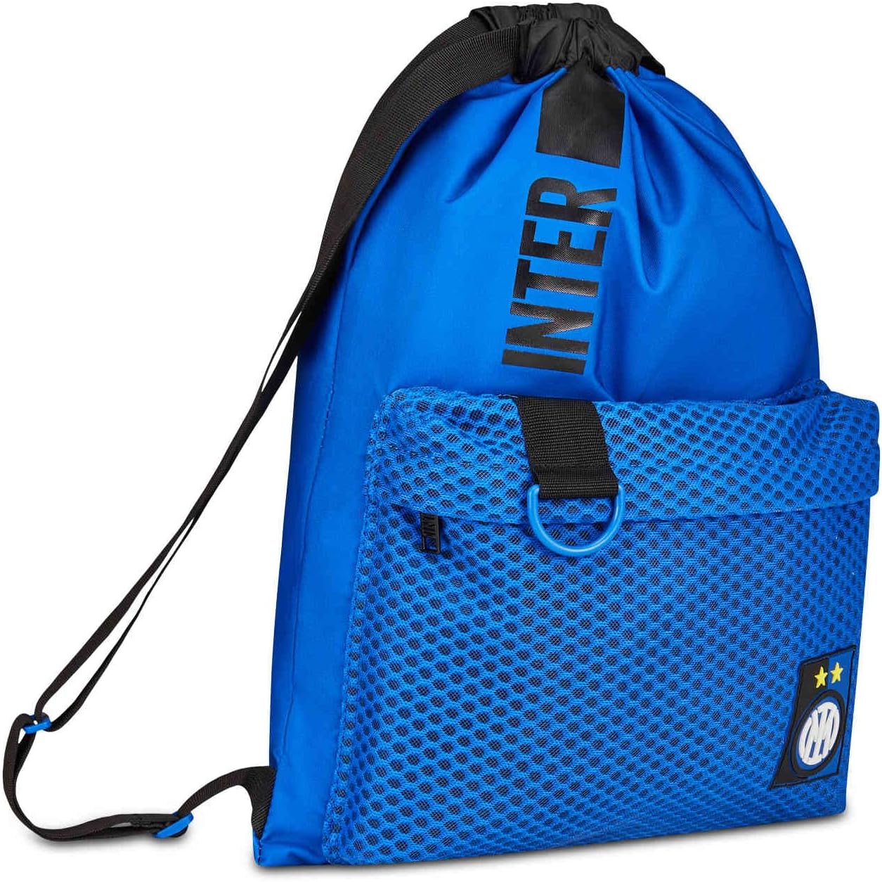 Borsa Sportiva Seven Indea, Blu, Struttura Morbida, Chiusura con Coulisse, Tasca Frontale, Accessori Sportivi, Calcio, Scuola, per Bambini e Ragazzi, Indea Fan Gift