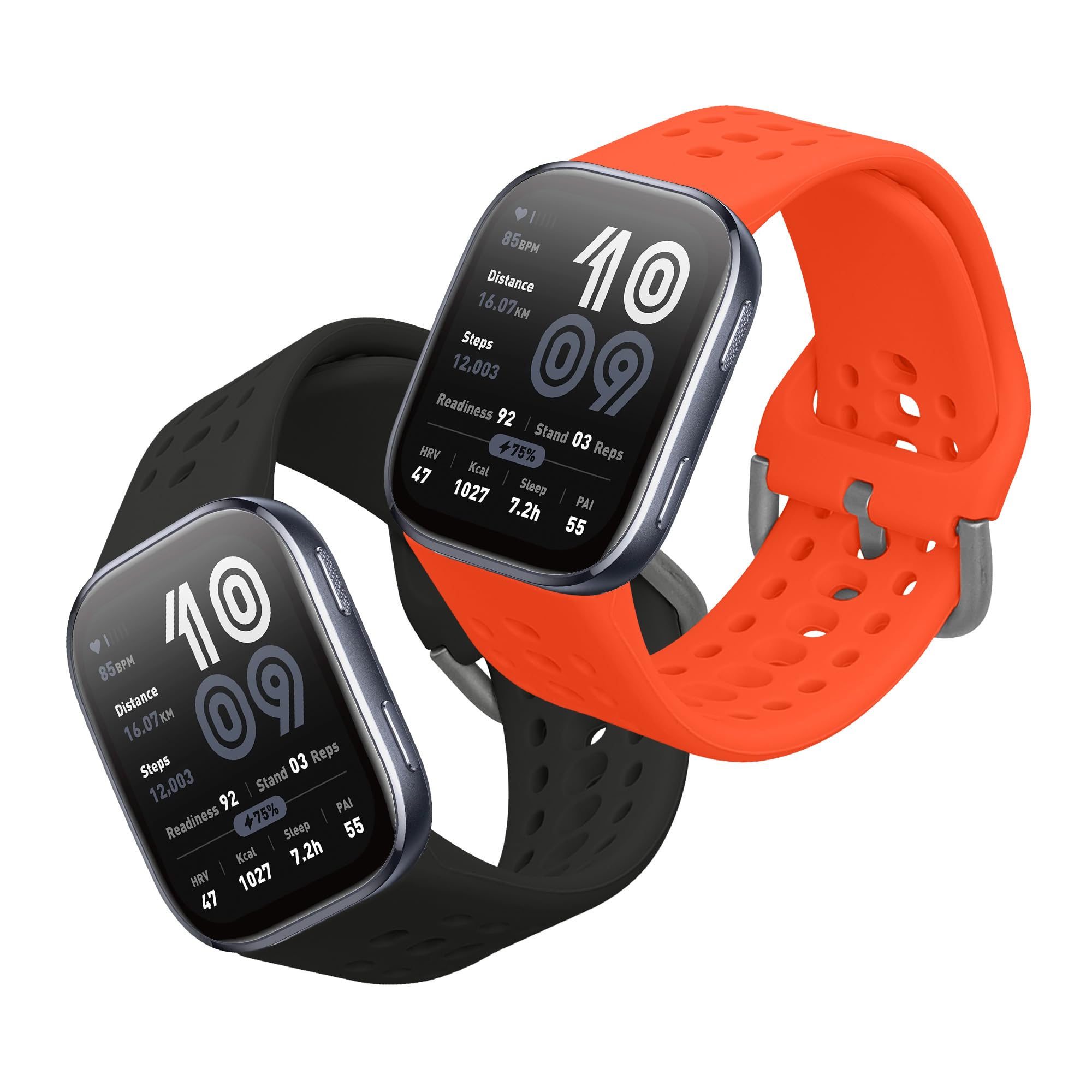kwmobile Pasek kompatybilny z zegarkiem Amazfit Bip 6, 2 x zapasowy silikonowy pasek do zegarka, Amazfit Bip 6, Silikon TPU Silikon