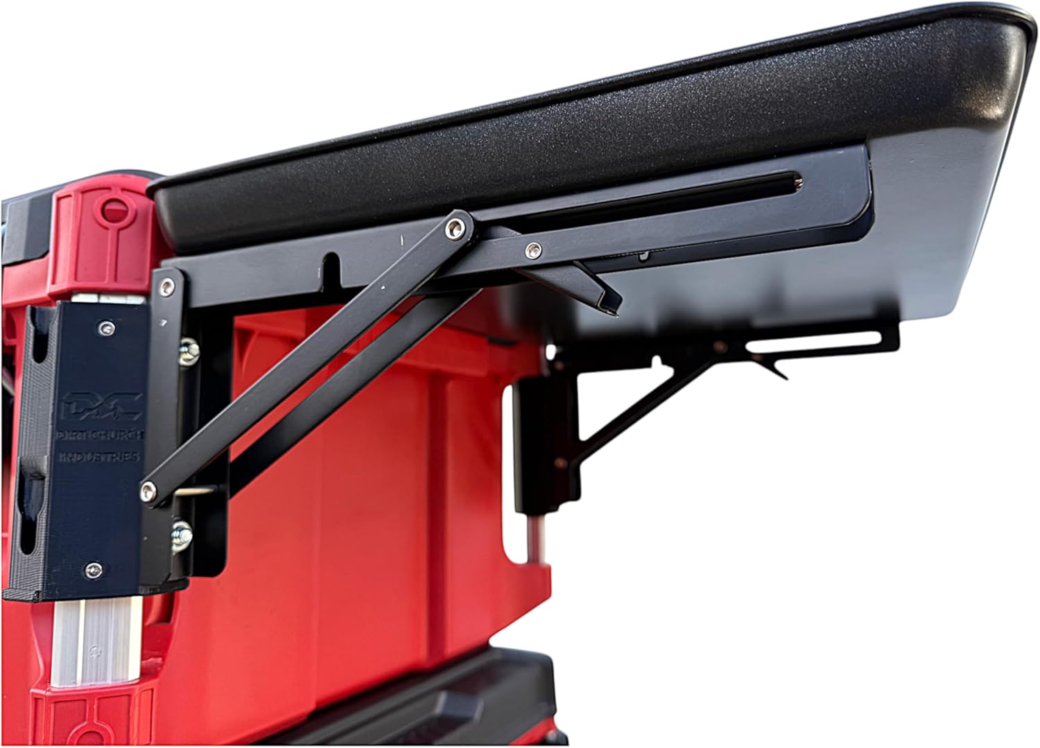 Quick Detaching/Folding Steel Table, Compatible with Milwaukee Packout Toolbox