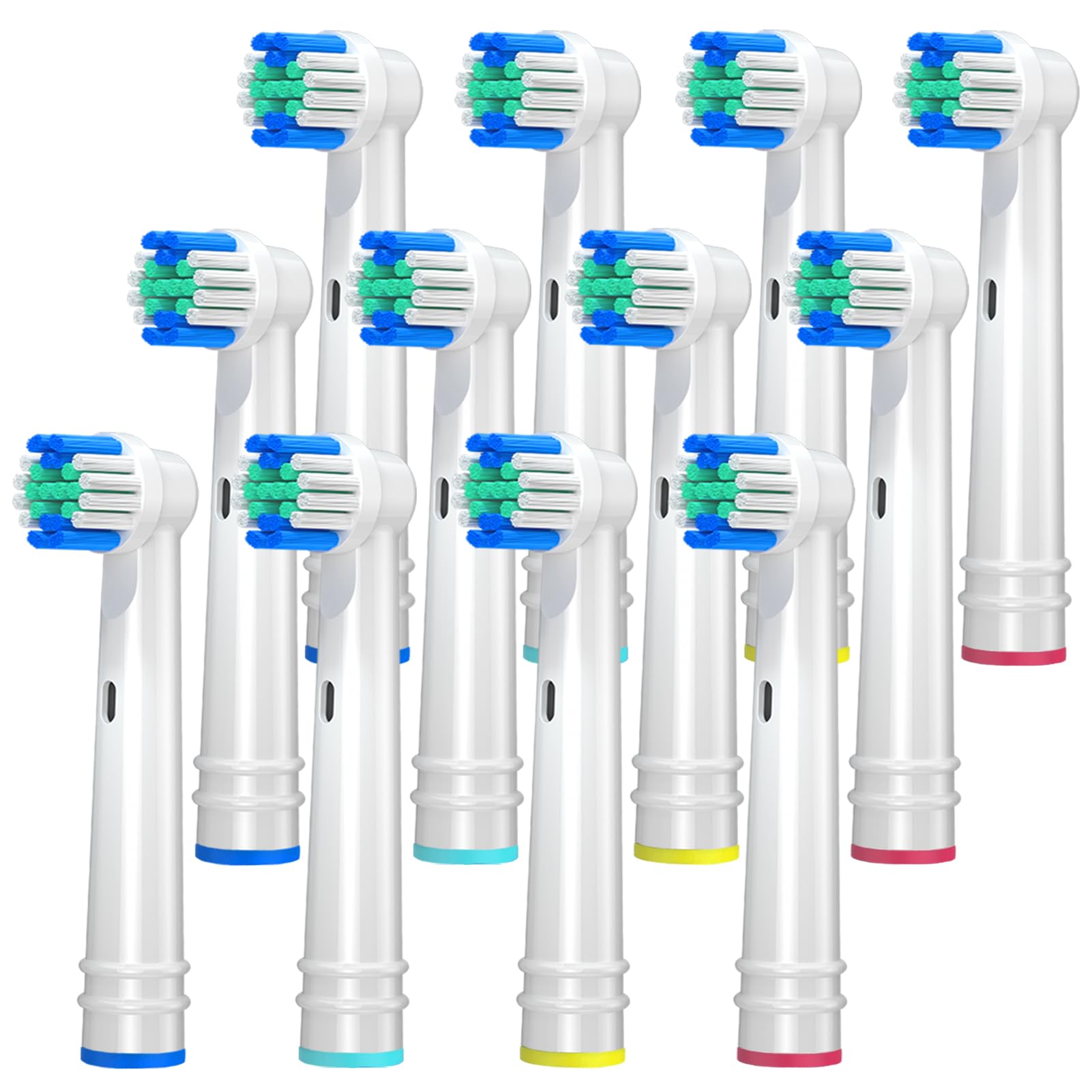Toothbrush Heads for Oral B, Replacement Brush Head for Oral B, Precision Clean Brush Heads Fit for pro 1000/3000/5000, Vitality Smart Genius Series, 12 Pack, White EB17-P