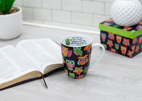 Miniatura 4 de Divinity Boutique 20607 Tazas en caja con patrón de búho, 12 onzas