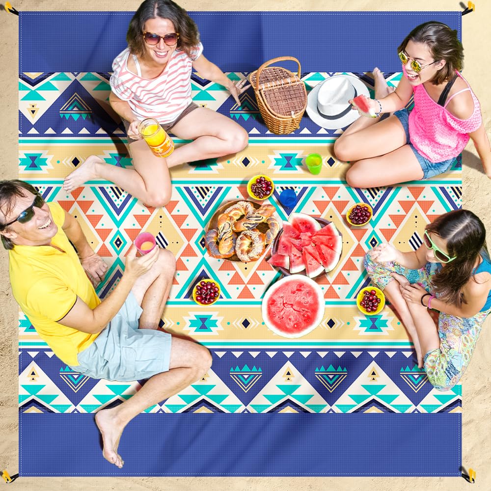 Bseical Stuoia Mare Antisabbia 280x300 cm, Coperta Impermeabile Picnic Grande, Portatile, con 4 Picchetti