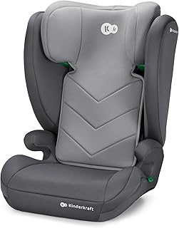 Kinderkraft I-Spark I-Size Baby Car Seat, Group 2/3, 100-150 cm, from 3.5 to 12 Years, 15 to 36 Kg, Light (4.5 Kg), 3-Point Seat Belt, Side Protection, Gray