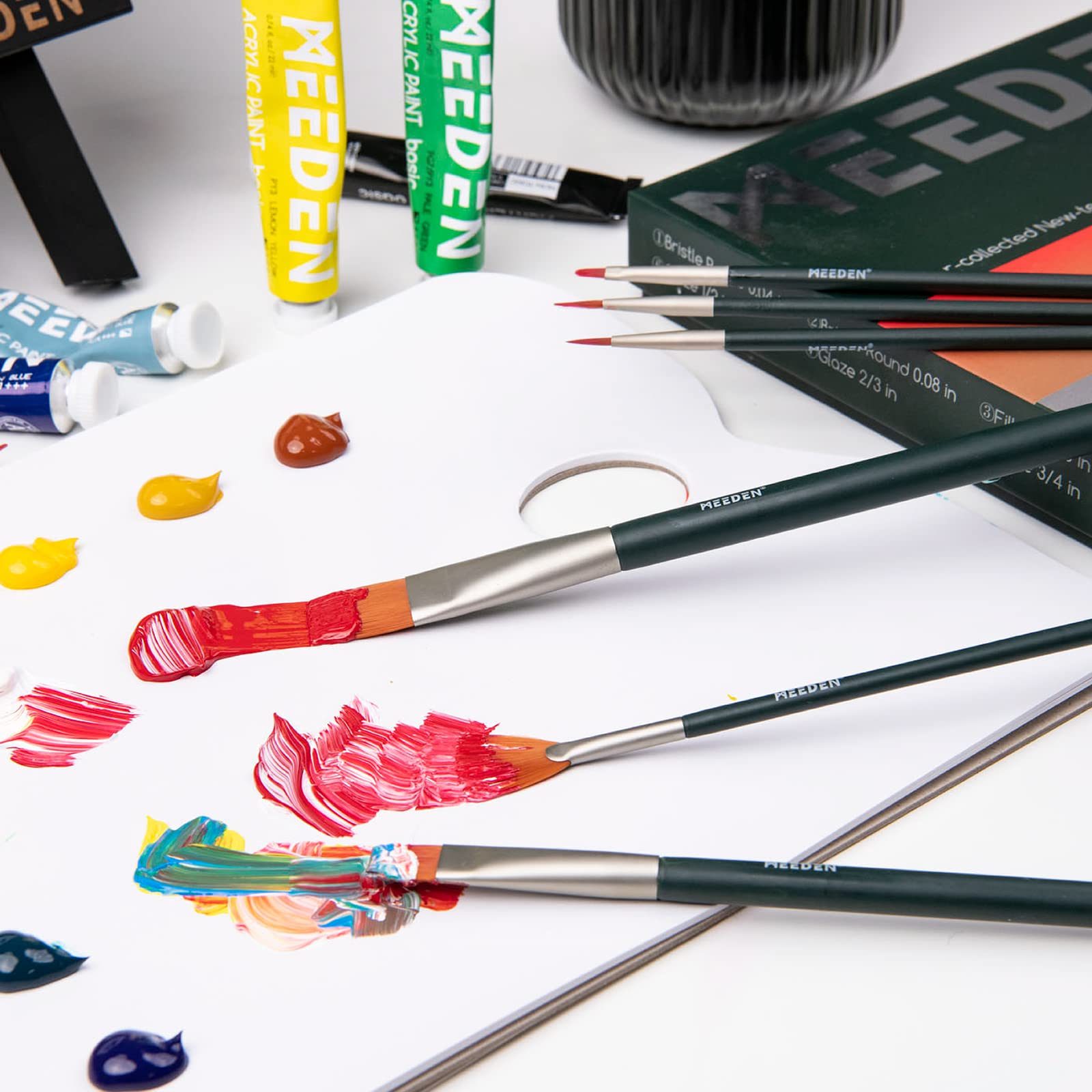 Juego De 18 Pinceles De Pintura En Miniatura Para Acrílico, Óleo Y Acuarela - Con Funda, Ideal Para Modelismo Y Detalles