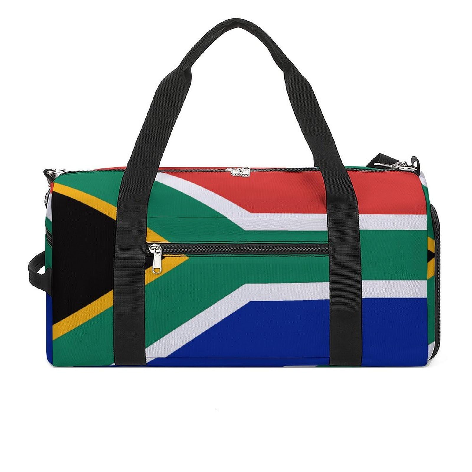 Bolsa de gimnasio ligera con diseño de bandera de Sudáfrica, bolsa de viaje con compartimento para zapatos, bolsa de gimnasio para mujer, para pasar la noche, fin de semana, yoga, gimnasio, viajes de