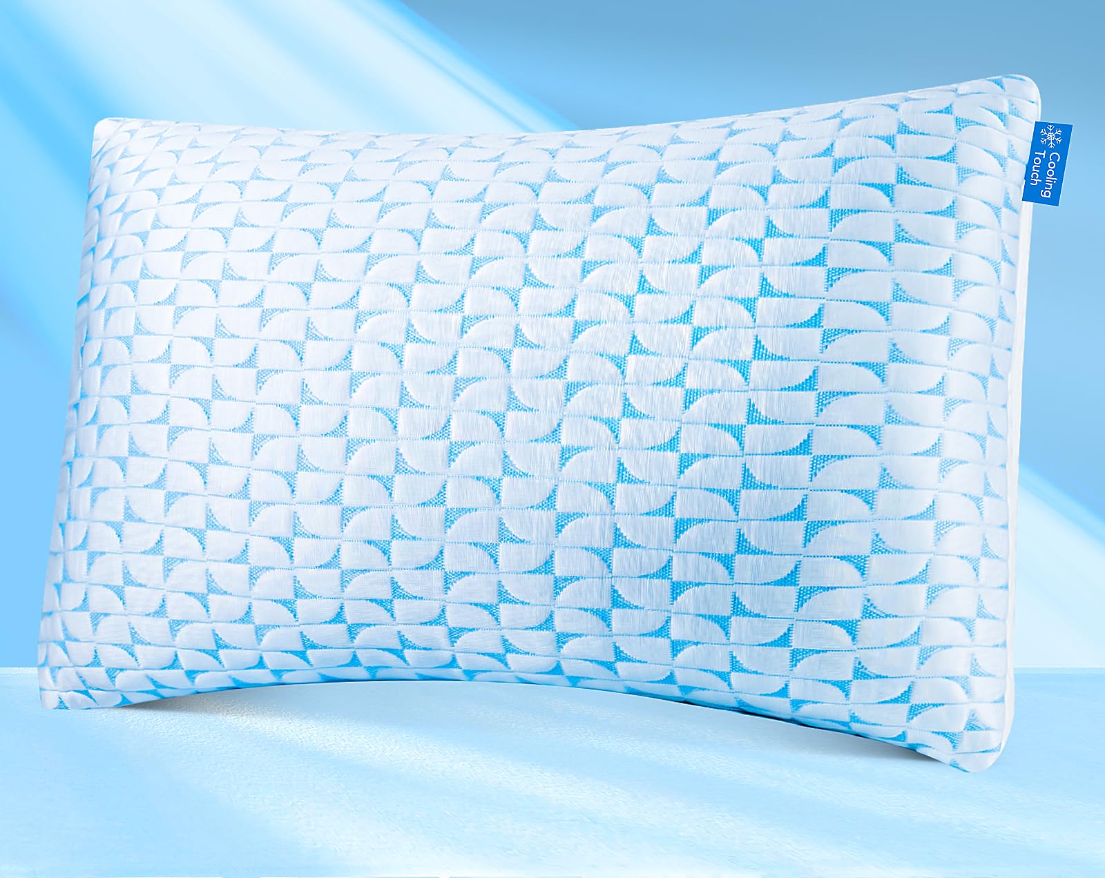 QUTOOL Firm Pillow Shredded Memory Foam Cooling Pillow for Hot Sleeper Adjustable Bed Pillow for Side Back Stomach