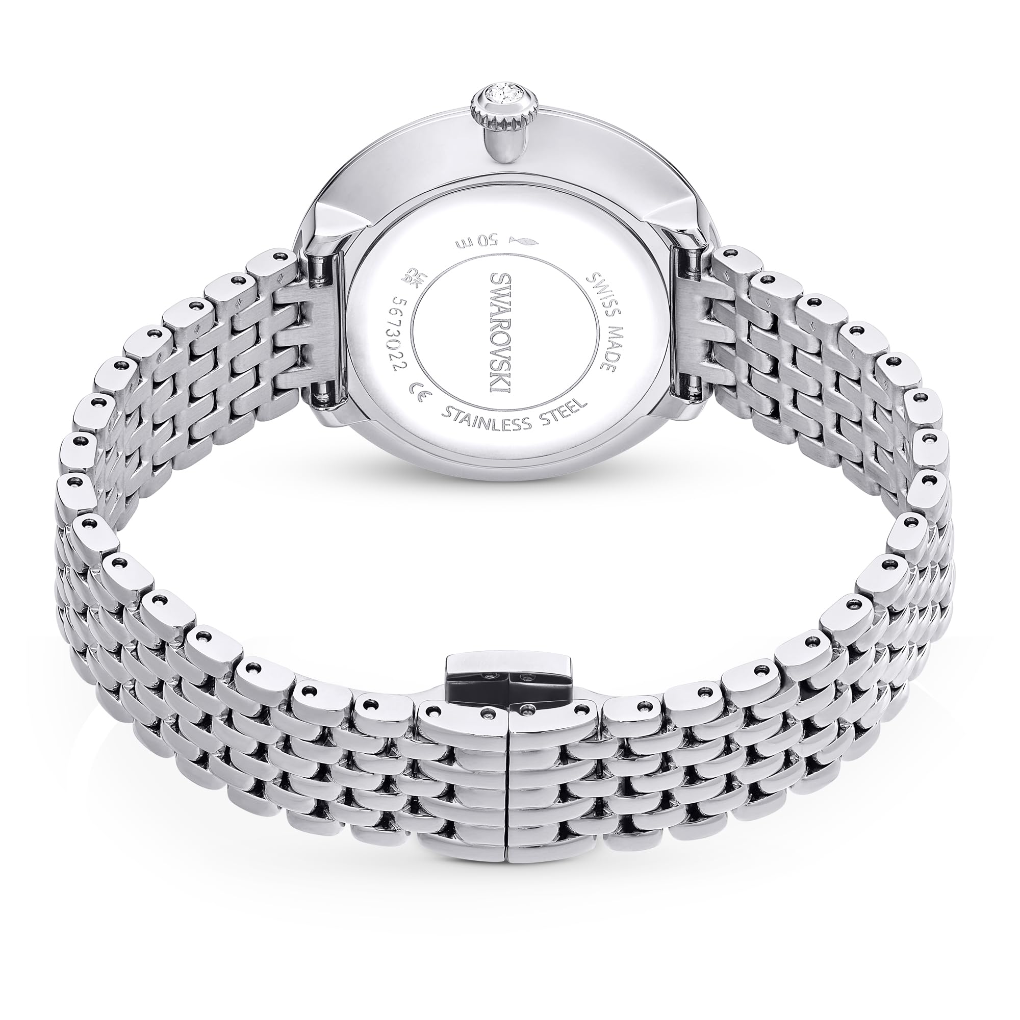 Swarovski Reloj analógico de Cuarzo Suizo Unisex para Adulto con Correa de Metal 5673022, Plateado