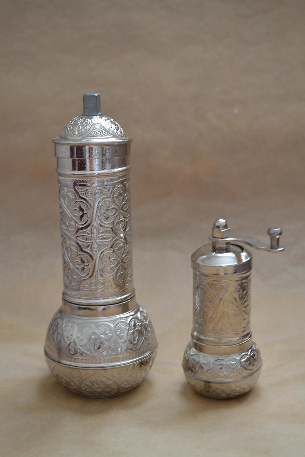 Manual Coffee Grinder, Salt And Pepper Grinder Mill Set (Golden)