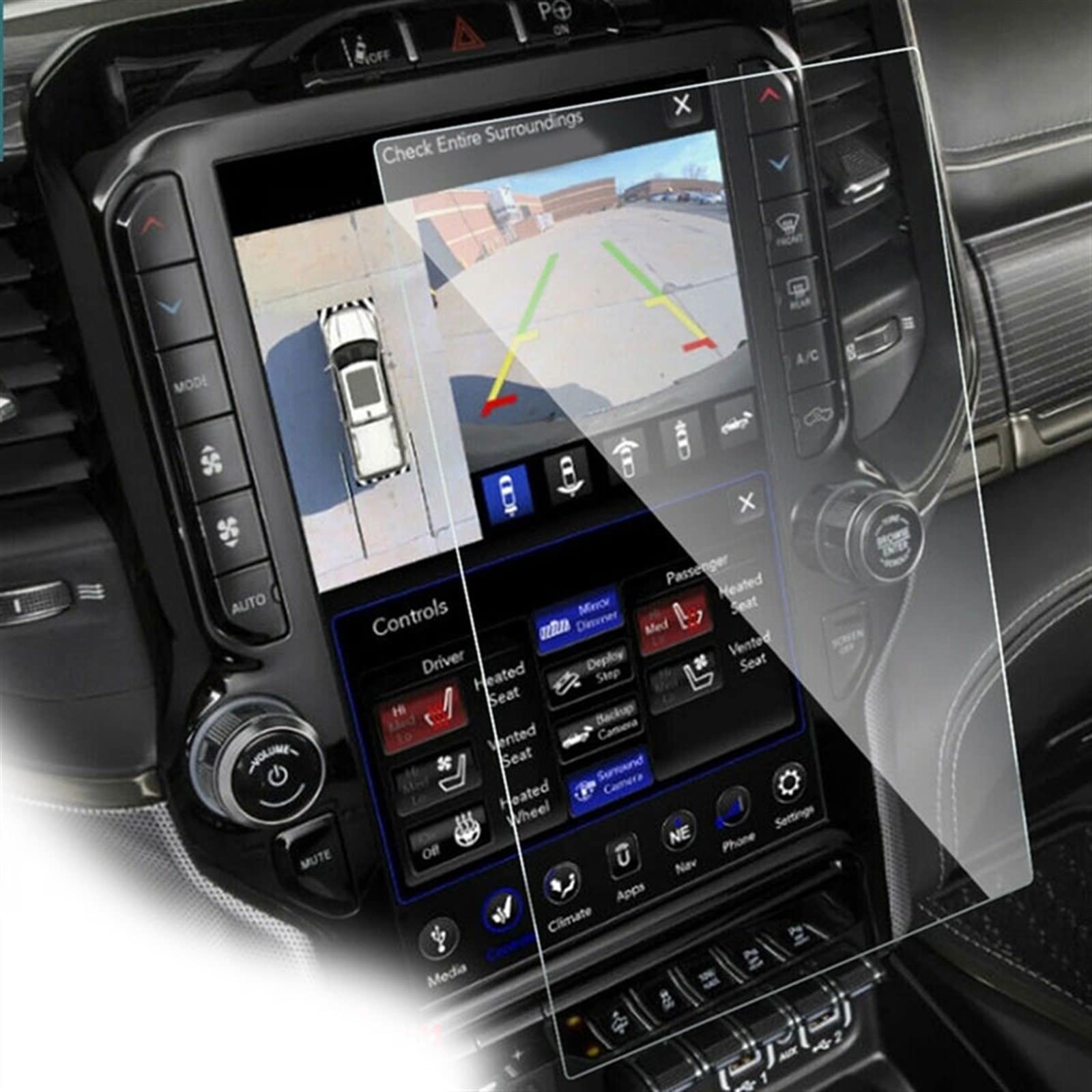 Protector de pantalla para Dodge RAM 1500 película de vidrio para proteger la navegación