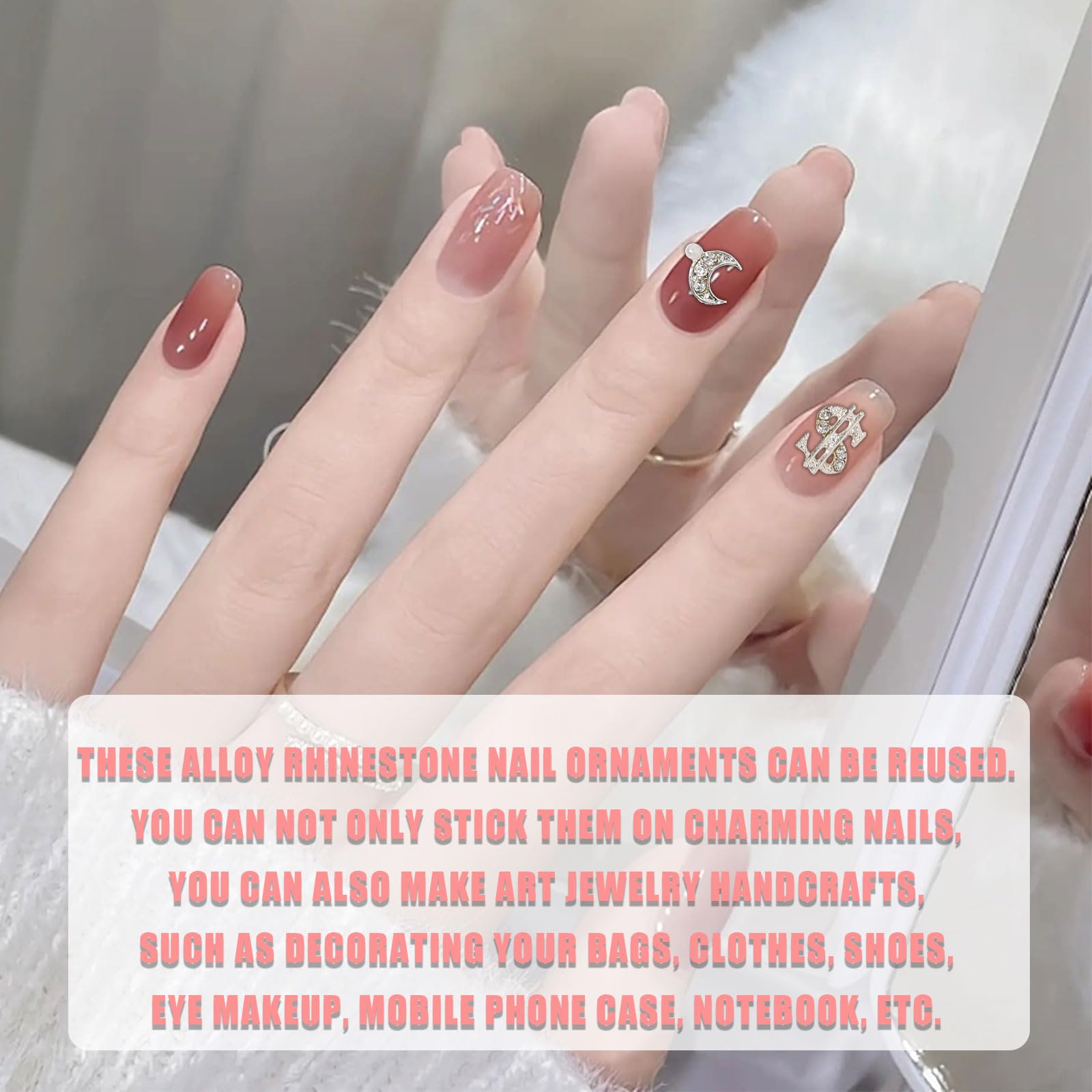 Amazon | ネイルパーツ リボン ハート 24個セット 3D 立体 大きめ