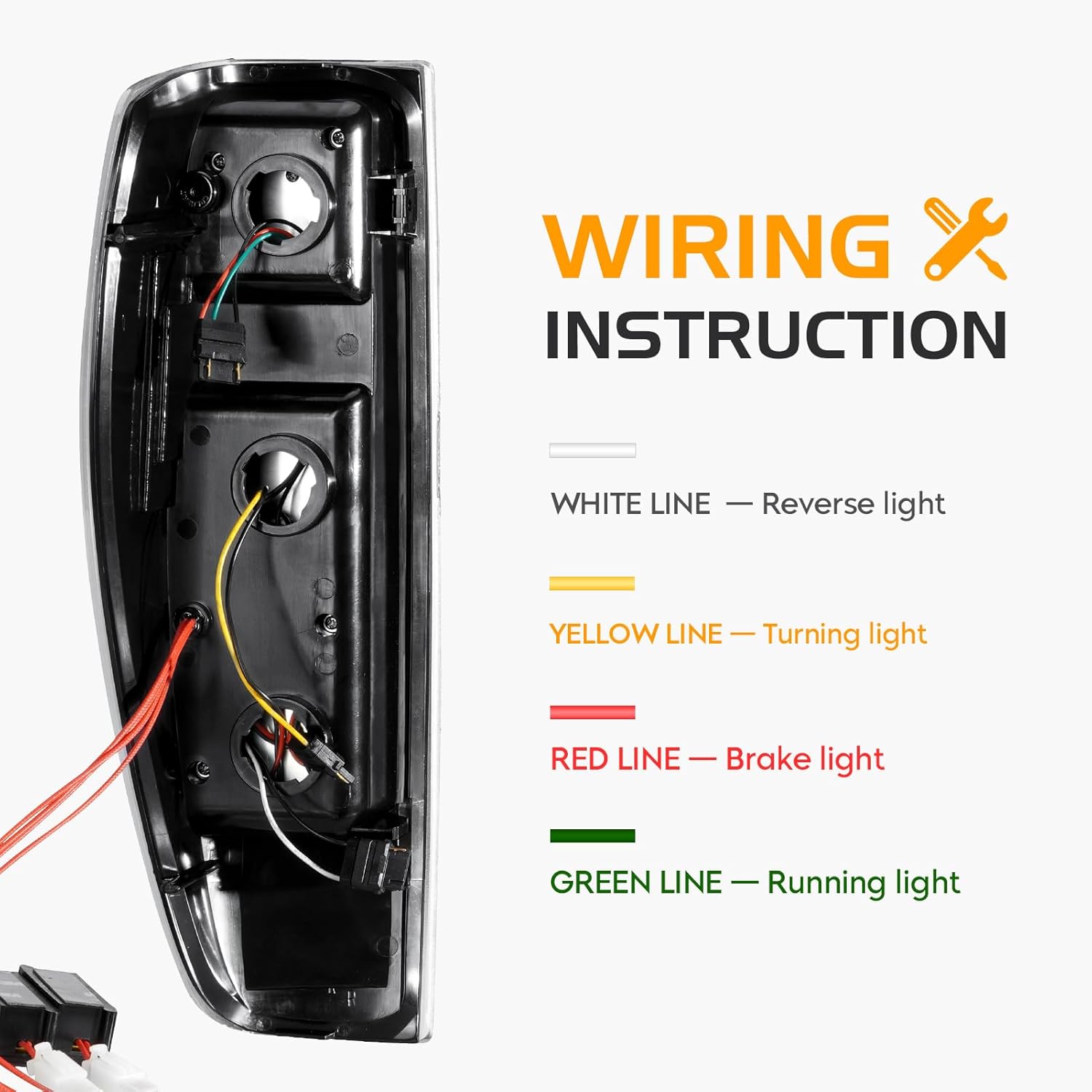 LED Tail Light Assembly Fit for 2004-2012 Chevy Colorado/GMC Canyon, Rear Brake Lamp Taillight, Chrome Housing Clear Lens