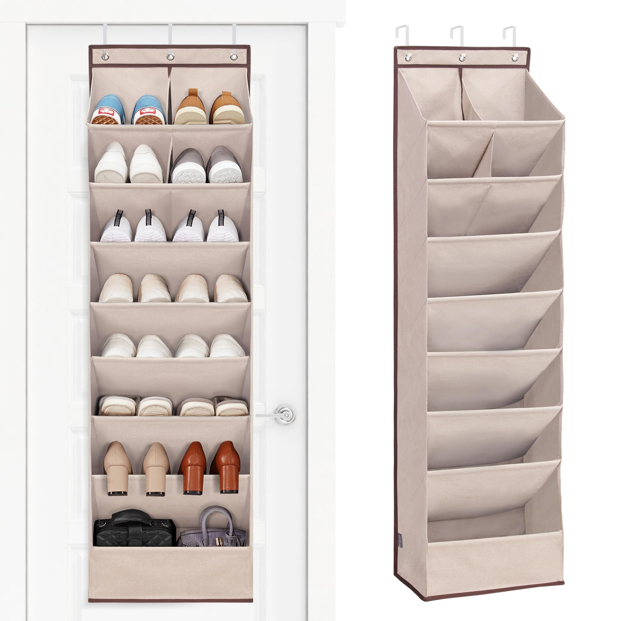 12 tasche sopra la porta organizer per scarpe grandi tasche a rete con