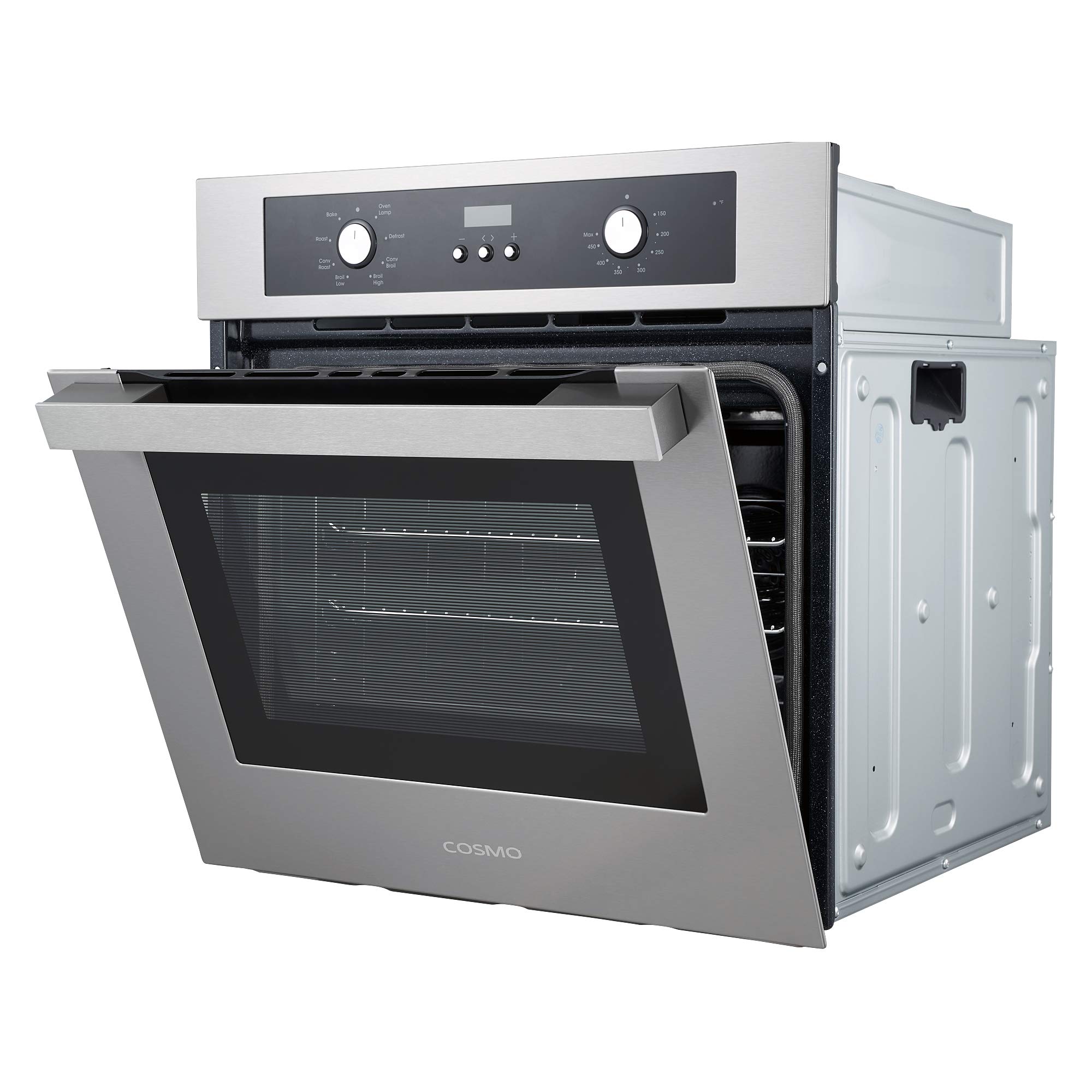 COSMO C51EIX 24 in. Lumin Collection 2.5 cu. ft. Electric Wall Oven, 8 Functions & Turbo True European Convection in Stainless Steel