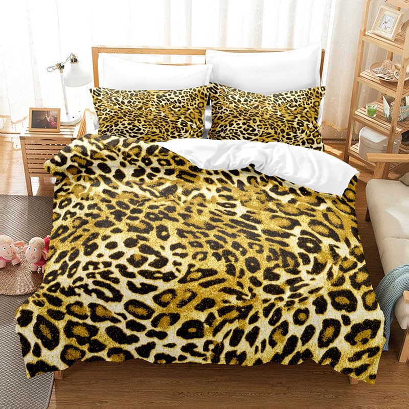 Housse de couette 200x200 et taies dorées pour transformer votre chambre en nid douillet 3D
