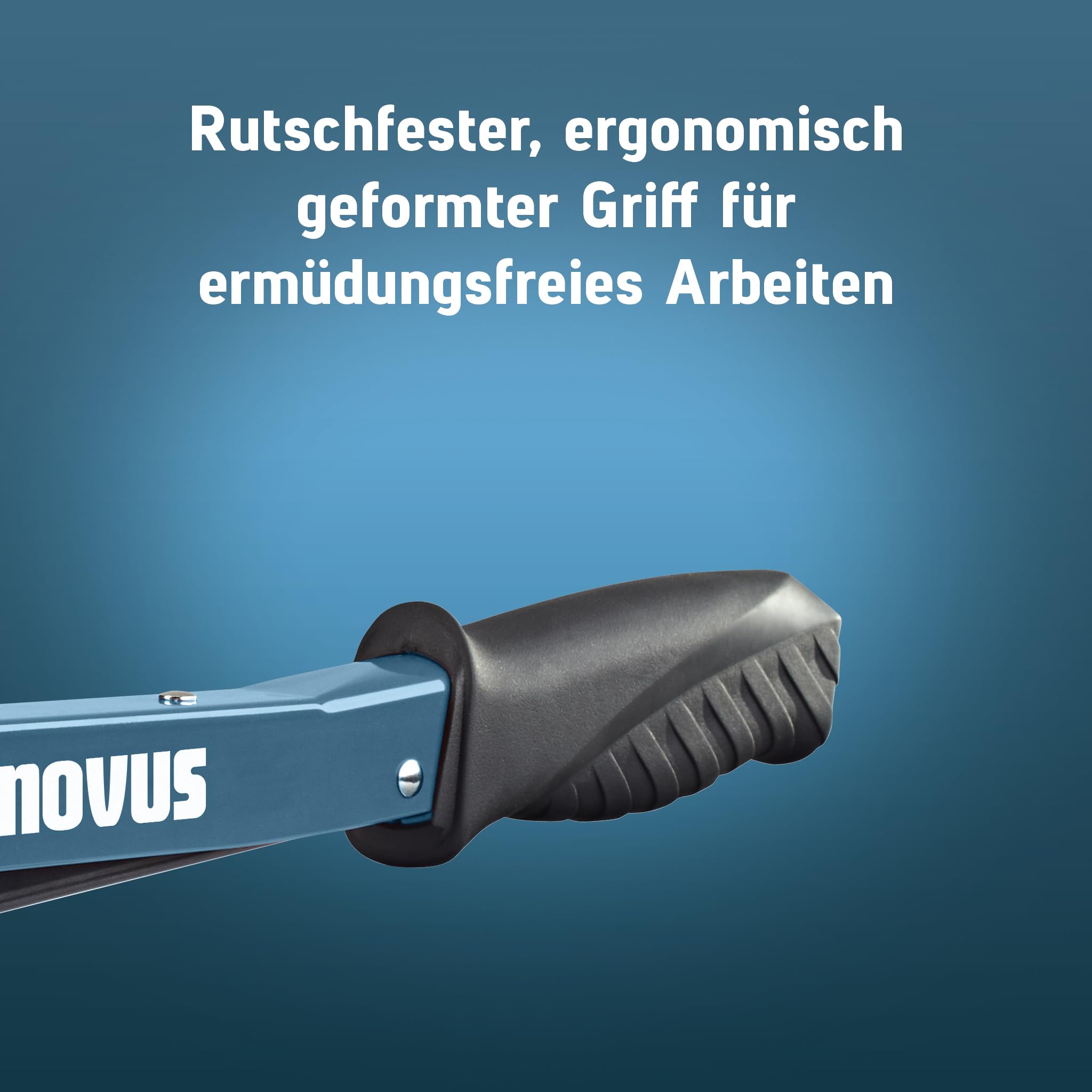 NOVUS TOOLS Hammertacker J-022 Set mit 5000 Klammern │ Leichter, robuster Schlagtacker aus Vollmetall mit Soft-Griff und Schnellladesystem │ Für Feindrahtklammern Typ 37 von 4-6 mm