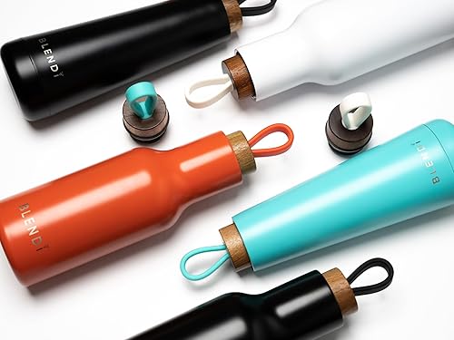 Miniatura 6 de Hydroluxe Botella de agua de 20 onzas, ecológica, sin BPA, acero inoxidable con recubrimiento en polvo 188, tecnología de aislamiento frío 24 horas,