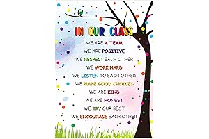 FLYAB Classroom Rules Poster,12&quot;x18&quot; Motivational Poster for Classroom Decorations