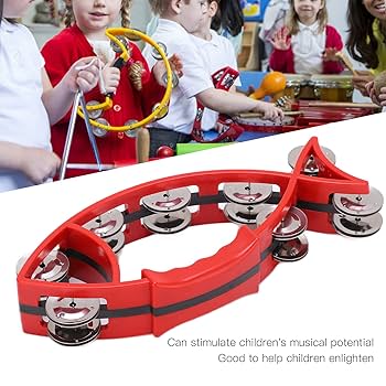 Amazon.com: Fish Shaped Tambourine Double Row Hand Held