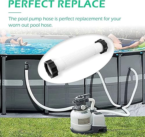 Miniatura 3 de Manguera de bomba de filtro de arena de piscina de 16 pulgadas compatible con bombas de filtro de arena de piscina Intex y sistemas de agua salada,