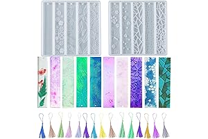 Unique 10 Styles Silicone Bookmark Mold for Resin Casting Art Crafts DIY Bookmark Jewelry Making
