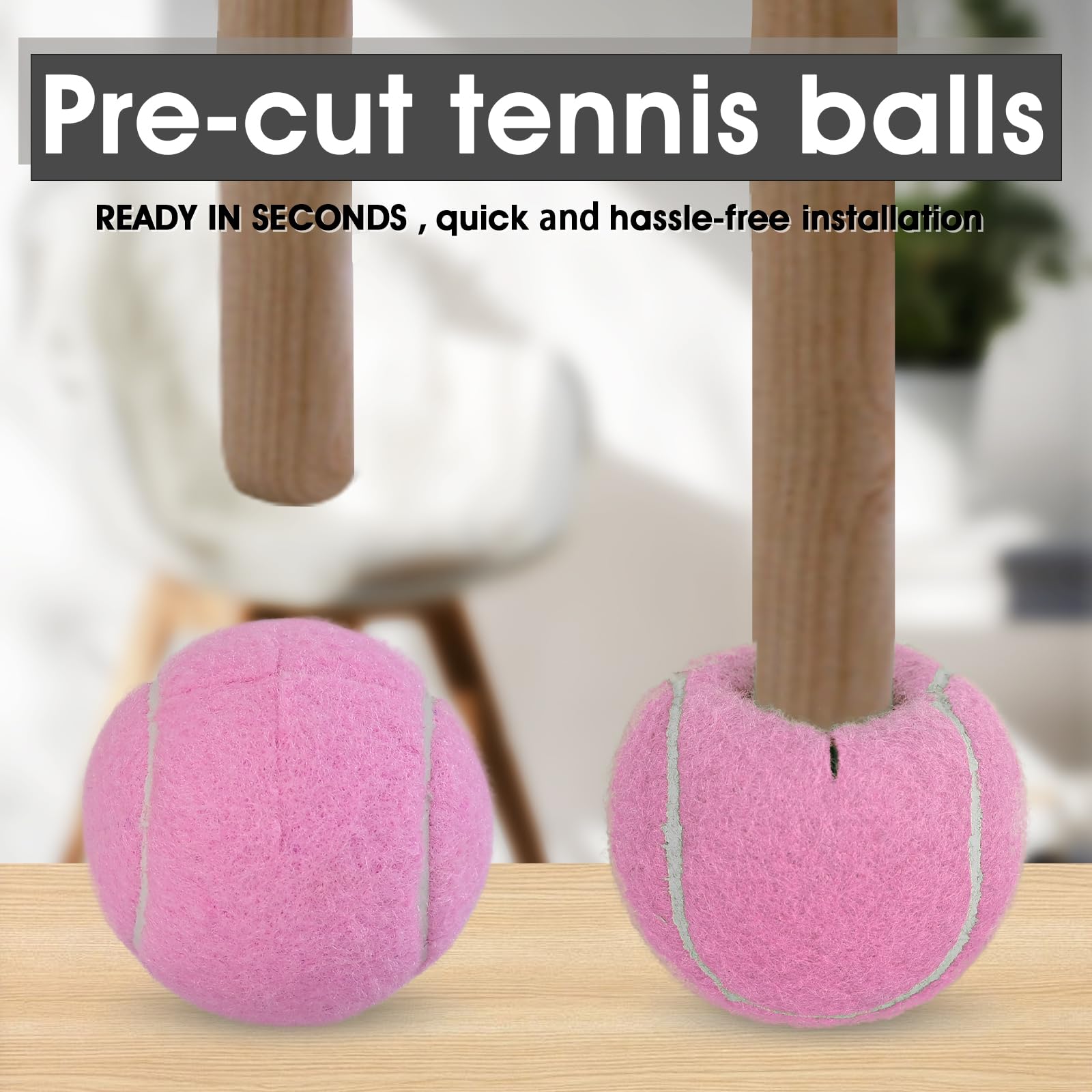 INSUM Pre-Cut Tennis Balls for Walkers, 4 Pack Walker Glide Balls — Amazon image 2