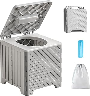 BORDEAG Töpfchen für Unterwegs - Faltbarer Toilettensitz Kinder, Klapptoilette für Kinder, Töpfchen Falttoilette Kinder, Töpfchen für Kinder, Kindertoilette mit Taschen WC für Auto Camping Reise