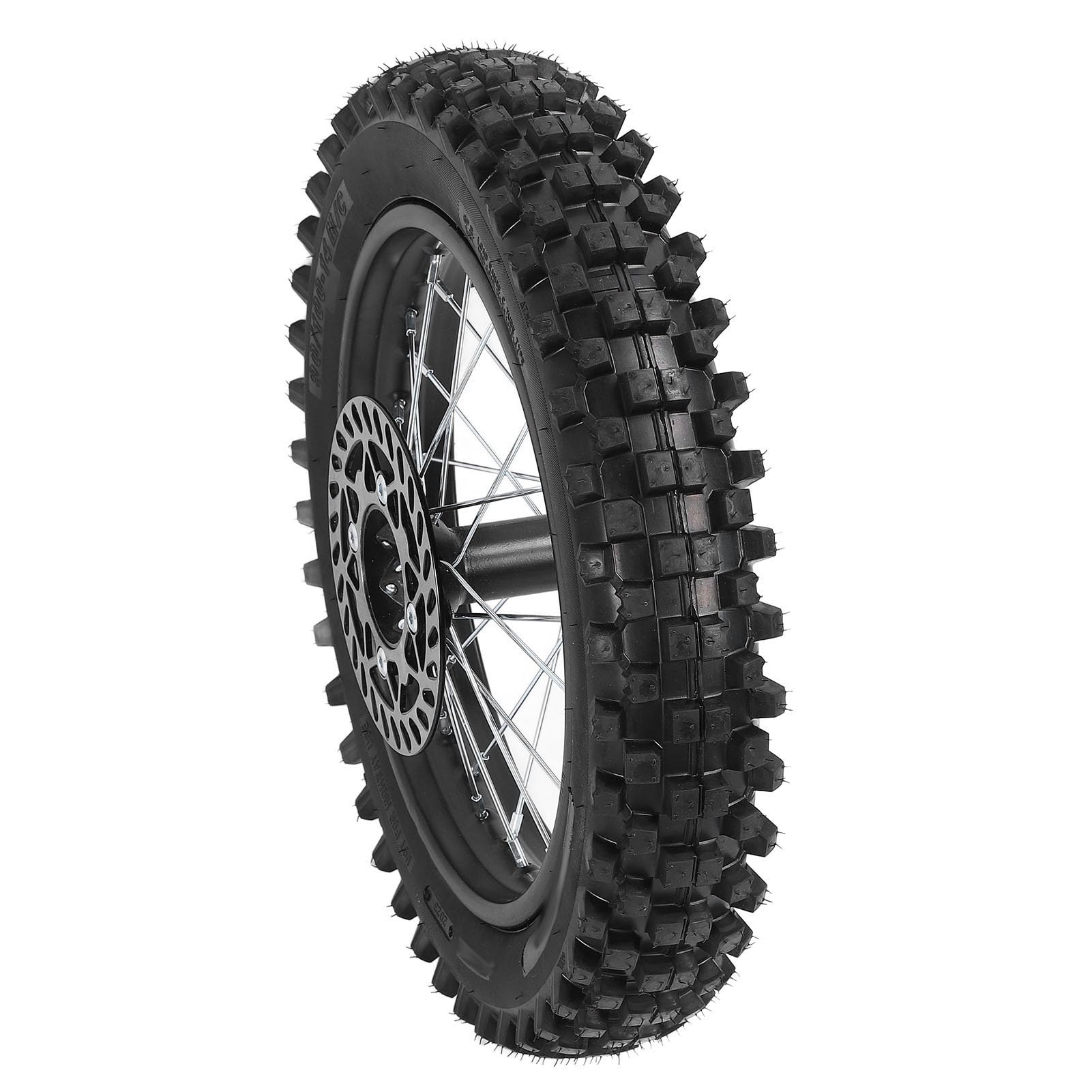 Tbest Conjunto de Neumáticos de Llanta Trasera 90/100-14 para TAO KAYO TSD 110 TD 125, Accesorio de Repuesto Duradero para Montar en Motocicleta