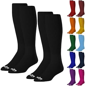 Rawlings 2 Pair Athletic Socks Baseball Softball Multiple Sizes Colors