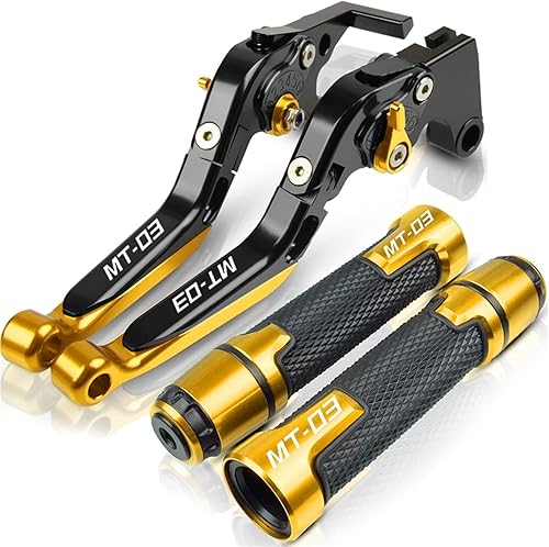 Miniatura 10 de Palanca de embrague de freno ajustable plegable para Yamaha MT-03 MT03 MT 03 2015 2016 2017-2020 Accesorios de motocicleta Manija Puños Extremo