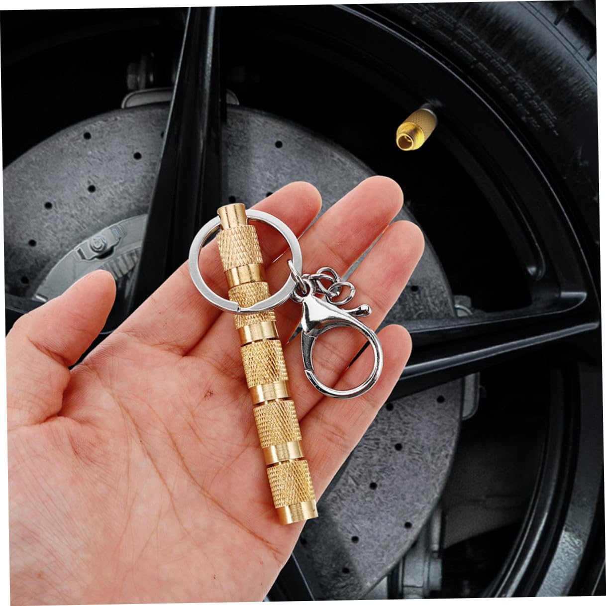 2pcs Copper Automotive Tire Deflation Valve Tools 5-in-1 Car Tire Deflator for Off-Road, Truck, SUV Maintenance Accessories