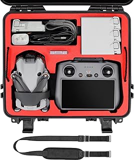 FPVtosky Dual Layer Hard Case for DJI Mini 4 Pro/Fly More Combo, Waterproof DJI Mini 4 Pro Carry Case Bag, Fits DJI RC 2/ RC-N2, Landing Pad Drone Accessories