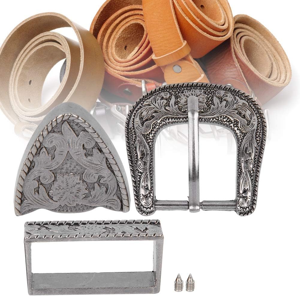 Yctze Belt Buckle Set, Handmade Carving Alloy Waist Belt Buckle Set for Collar and Saddle Accessories in Vintage Style (Inner diameter 30mm) - Image 6