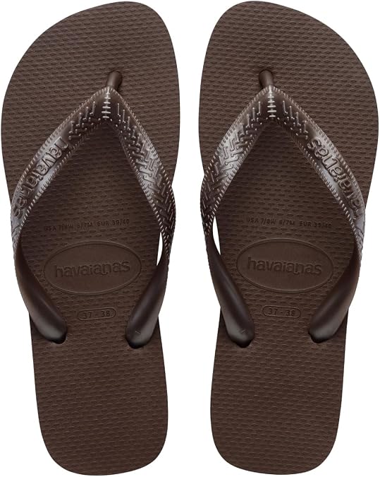Havaianas Top Tiras Women's Flip Flop, Dark Brown, 3/4 UK